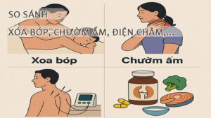 So sánh cách chăm sóc khớp: xoa bóp, chườm ấm, điện châm và bổ sung dinh dưỡng